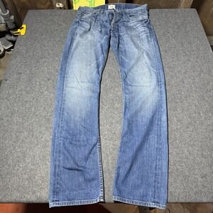 Hudson Mens Selvage Blake Jeans Button Fly Selvedge Size 32 (32x33) Retro Grunge